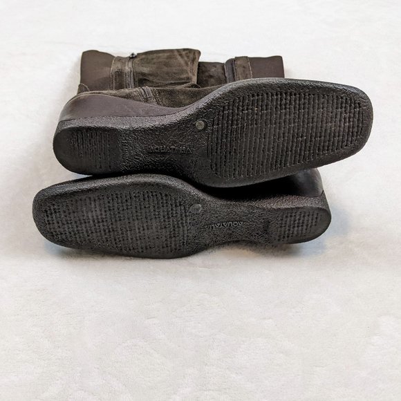 Aquatilia suede boots chocolate brown elastic calf - Picture 3 of 12